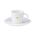 Rader Espresso Coffee Cup In White Porcelain With Gold Heart Decal - RA14341