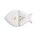 Rader Bowl In Porcelain Fish Shaped 2 Piece Coral Design - RA17553