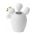 Rader Vase In Porcelain With Gold Decal Cactus Prickly Pear Design Size Mini - RA17568