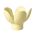 Rader Candle Holder In Porcelain Flower Design In Yellow - RA51577