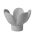 Rader Candle Holder In Porcelain Flower Design In Grey - RA51578