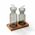 Philippi Oil And Vinegar Bottles With Walnut Wood Stand Duo Design - PH117014