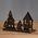 Philippi Tealight Pueblo Design With 4 Holders, 5 Trees & 2 Houses - PH119009