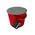Hachiman Omnioutil Storage Bucket & Lid Red Body With Dark Grey Lid XSmall Size - HC239758ZZA