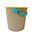 Hachiman Omnioutil Storage Bucket & Lid Beige Body, Mint Handle, Yellow Lid Medium Size - HC230618ZZA