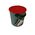 Hachiman Omnioutil Storage Bucket & Lid Baked Green Body With Red Lid XSmall Size - HC239826