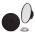 Bosign Make-Up Mirror Magnification 10x Detachable For Travel Small Size In Black Dia 11.0cm Air Design - B263136