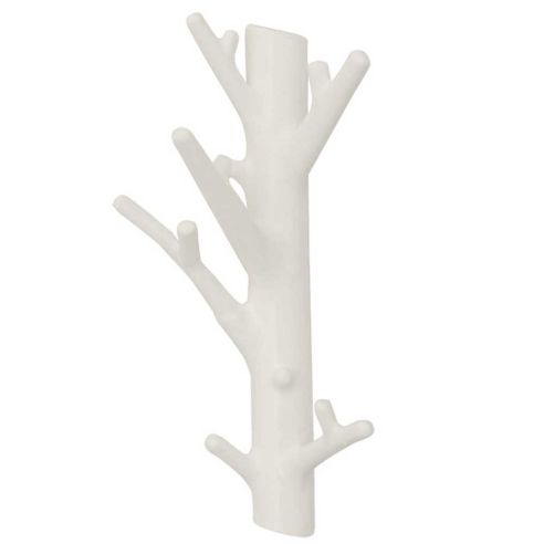 Bosign Branch Wall Hanger Medium Size In Solid Cast Iron Coated White - B291205