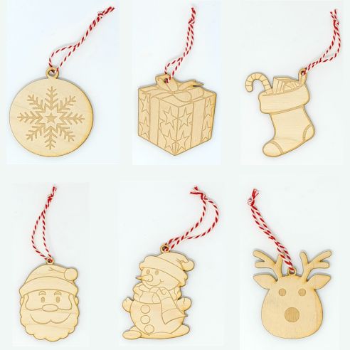 SP Design Christmas Tree Bauble Decorations Set of 6 Standard - SDBASET1
