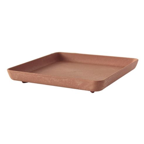 Hachiman Garden Plant & Flower Plate Square Style No230 Unglazed Eco-Friendly Wood Pulp Mix - HCG241614UG
