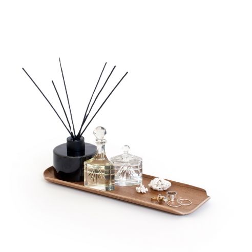 Bosign Counter Top And Serving Tray In Water And Oil Resistant Walnut Wood Leaf Design In Satin Matt Finish - B262908