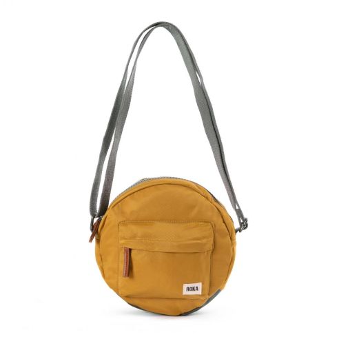Roka London Paddington B Cross Body Shoulder Bag Recycled Repurposed Sustainable Nylon In Corn - RKPAB007