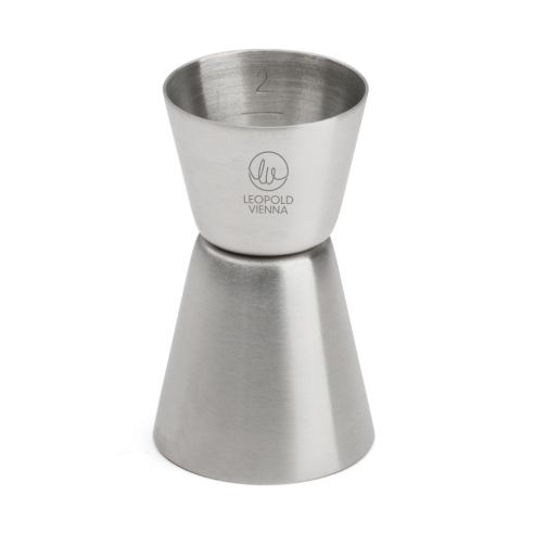 Leopold Vienna Cocktail Jigger 20/40ml Measures In Matt Finish Stainless Steel - BRLV00830