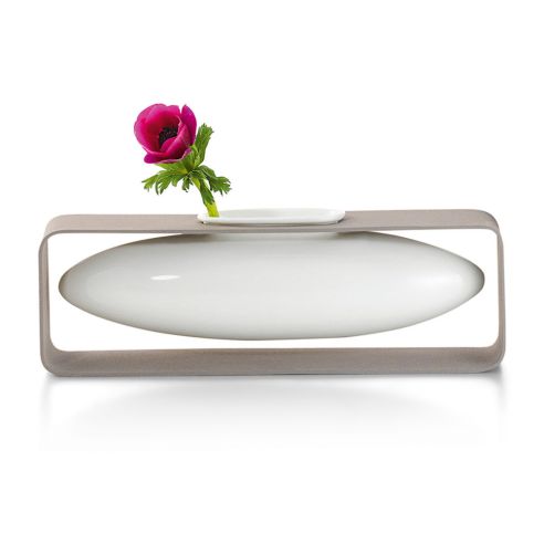 Philippi Vase Lateral Float Design In Porcelain And Steel - PH123168