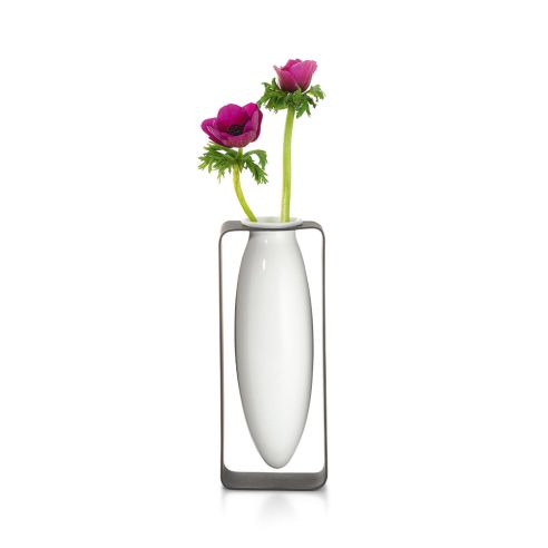 Philippi Vase Tall Float Design In Porcelain And Steel - PH123170