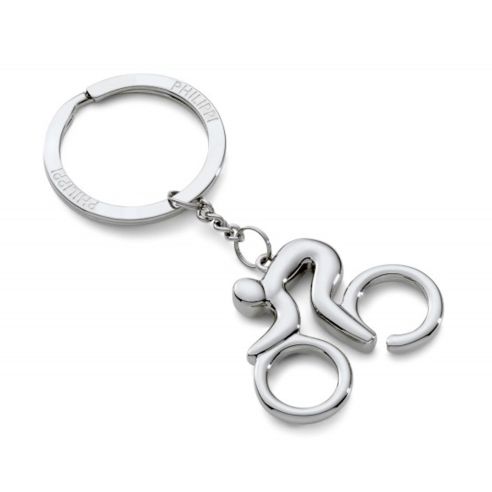 Philippi Keyring In Mirror Polished Nickel Biker Design - PH157005