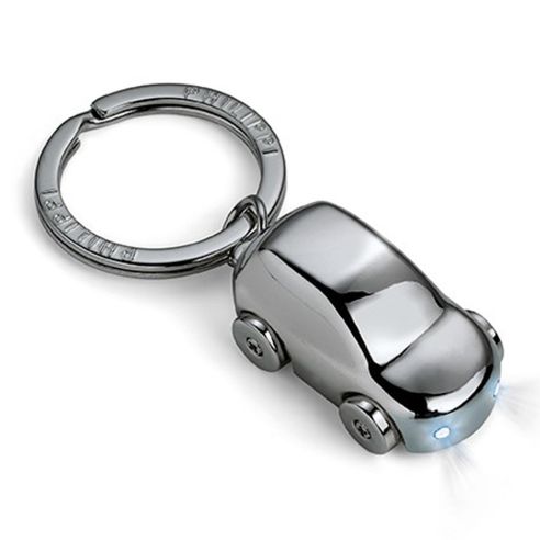 Philippi Keyring With Illuminated LED Light In Black Mirror Polished Nickel Cruiser Design - PH273060