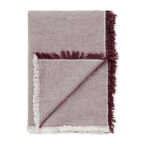 Elvang Denmark Daisy Throw In Light Plum In Organic Cotton & Linen 130x180cm - EL140