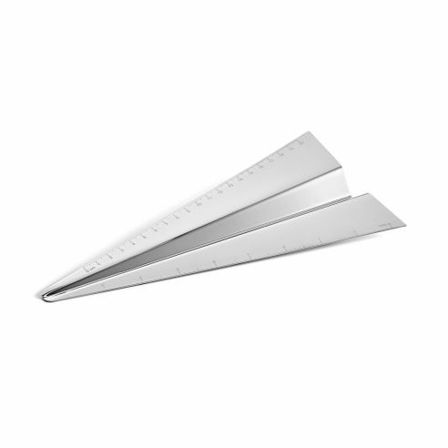 Philippi Ruler Airplane Design In Stainless Steel Mirror Polished Finish 25cm Length - PH105023