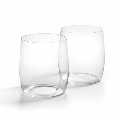 Philippi Tumblers Nil Design 2 Piece Set In Ultrathin Mouthblown Glass 9cm Height Small Size - PH155013