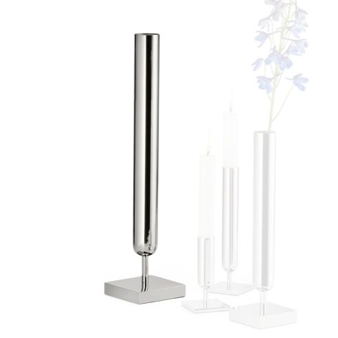 Philippi Vase Lambda Design In Mirror Polished Stainless Steel Large - PH240044