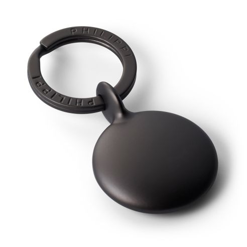 Philippi Keyring Disk Shaped In Matt Gun plated Finish - PH273108