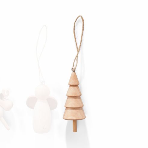 Philippi Nes Hanging Christmas Decoration Tree Design In Solid Beechwood - PH285045