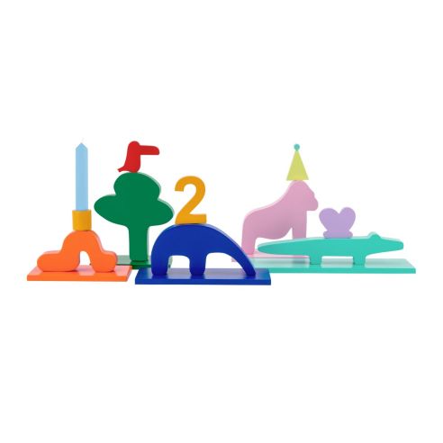 Remember Birthday Train Animals With 5 Candle Holders, Numbers & Accessories - REKGZ01
