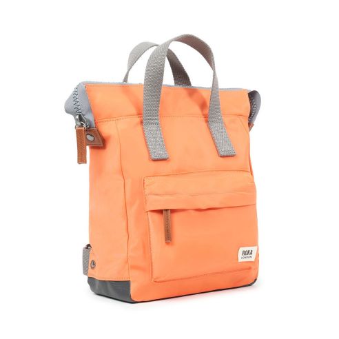 Roka London Bantry B Backpack Rucksack Small Recycled Repurposed Sustainable Nylon In Firecracker - RKBAB103