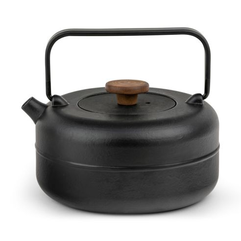 Bredemeijer Teapot Cast Iron Henan Design 0.75L In Black With Stainless Steel Fine Mesh Filter - BR153213