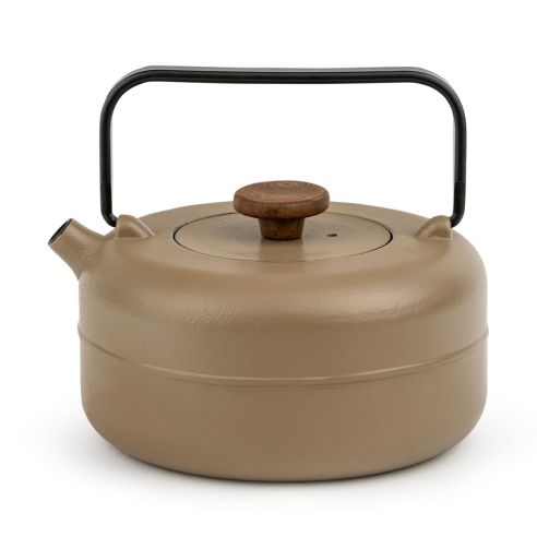 Bredemeijer Teapot Cast Iron Henan Design 0.75L In Beige With Stainless Steel Fine Mesh Filter - BR153214