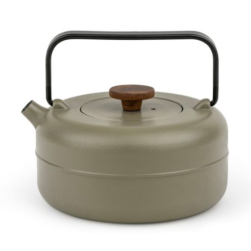 Bredemeijer Teapot Cast Iron Henan Design 0.75L In Khaki With Stainless Steel Fine Mesh Filter - BR153215