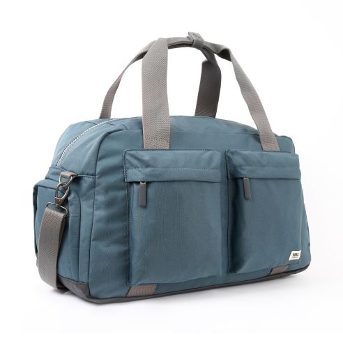 Roka London Gatwick Holdall Travel Bag Large Recycled Canvas In Airforce - RKGATLGE04