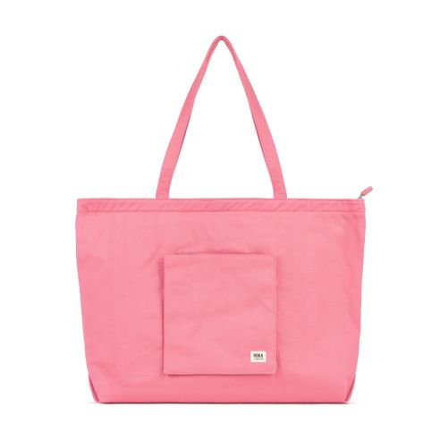 Roka London Portobello Tote Shopping Bag Large Cotton In Crimson - RKPT002