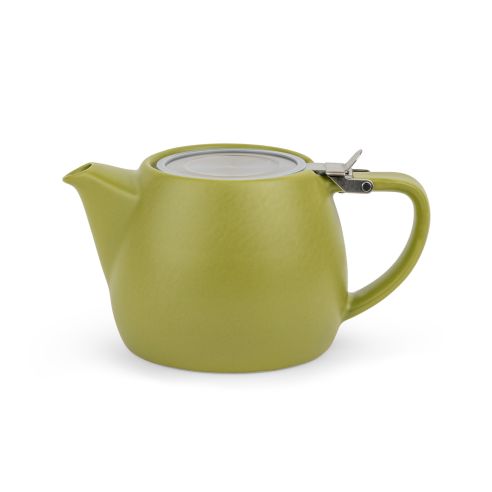 Bredemeijer Teapot Rens Design 700ml In Fine Porcelain With Stainless Steel Lid & Filter In Light Green Stackable - BR147093