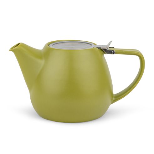 Bredemeijer Teapot Rens Design 1100ml In Fine Porcelain With Stainless Steel Lid & Filter In Light Green Stackable - BR147096