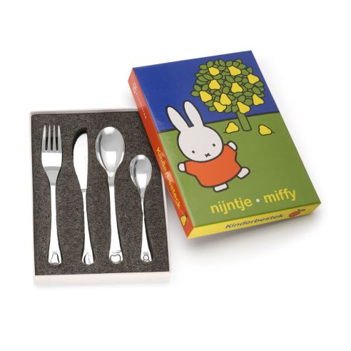Zilverstad Childrens Cutlery Set Miffy Fruits Design 4 Pcs In Stainless Steel - BR6843070