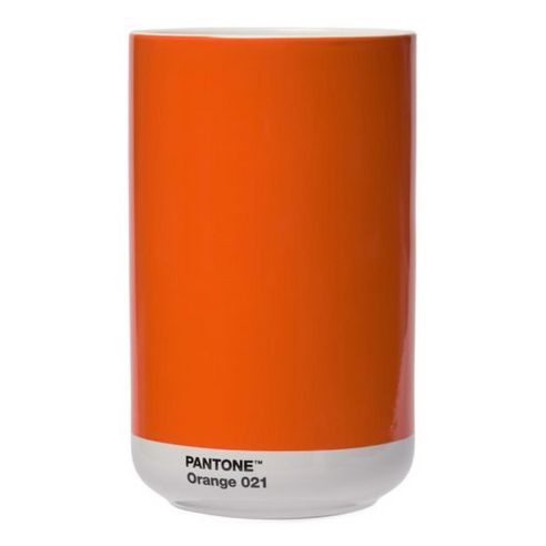 Pantone Vase Jar Container Large 1000ml Ht17cm In Handmade Fine China Orange 021C - PT101070021