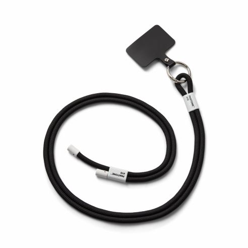 Pantone Adjustable Mobile Phonestrap In Nylon Black 419 - PT101330419