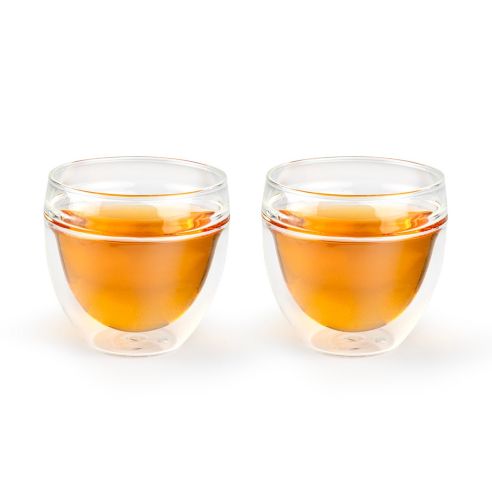 Bredemeijer Teamaster Mug Double Wall Body With Single Wall Lip Borosilicate Glass 200ml Set of 2 - BR165054