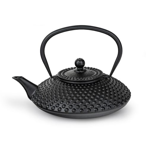 Bredemeijer Teapot Cast Iron Xilin Design 1.25L in Black With Stainless Steel Filter - BRG002ZW