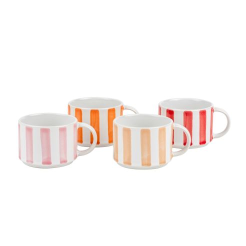 Leopold Vienna Coffee Cup With Handle Stoneware Franca Design Set Of 4 - BRLV125000