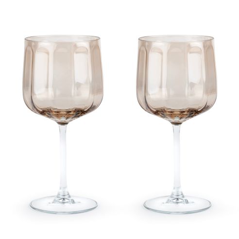 Leopold Vienna Wine Glass Corvina Design In Pearl Finish Set Of 2 - BRLV217002