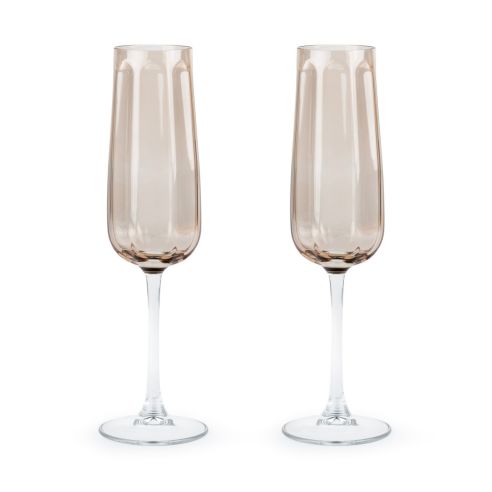 Leopold Vienna Champagne Flute Corvina Design In Pearl Finish Set Of 2 - BRLV227000