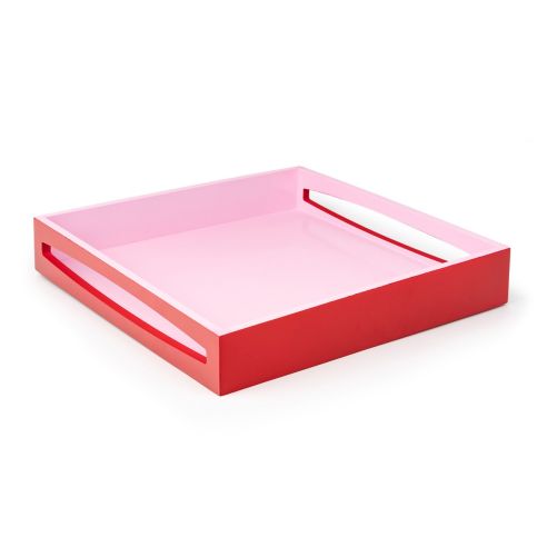 Leopold Vienna Serving Tray Franca Design In Red & Pink 35x35cm - BRLV618006