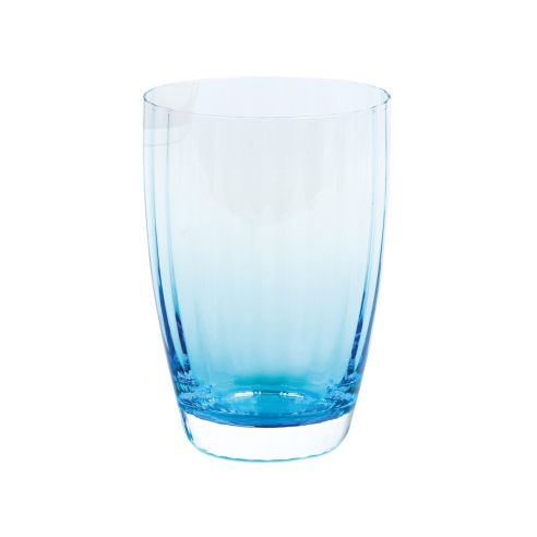Italesse Mykonos Handcrafted Single Large Glass Tumbler 440cc Blue - IT3396BL
