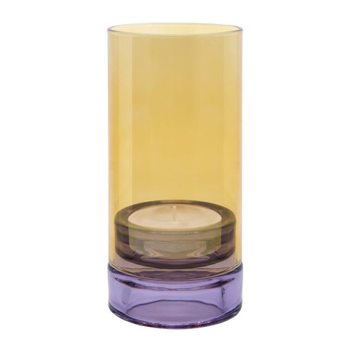 Remember Tea Light Lantern In Glass Lys Design Lilac Colours - REWL16