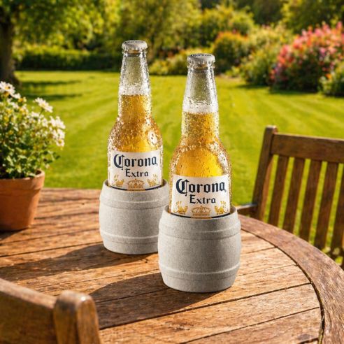 Hukka Drink Cooler Oluttynnyri Barrel Design Carelian Soapstone - HU14205