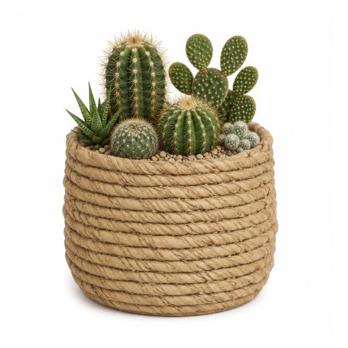 Ideas4Seasons Pot In Ceramic Palma Design Small Size - ID38458