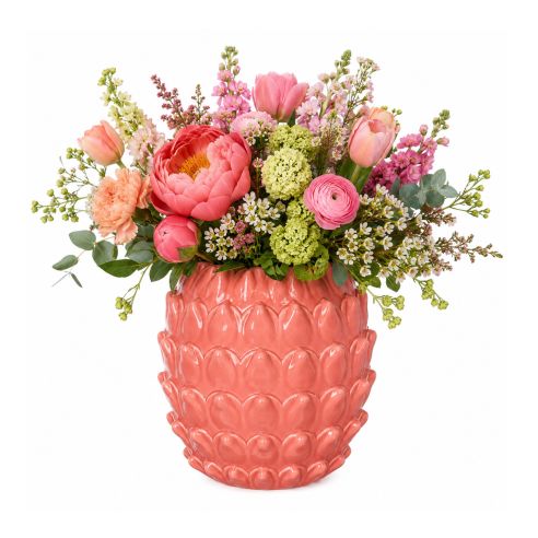 Ideas4Seasons Vase In Ceramic Maya Design Terra - ID39014